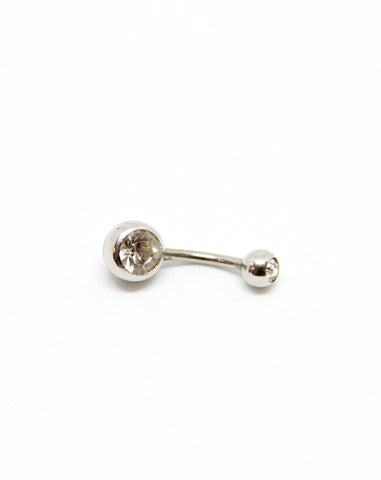 Piercing Nombril en Acier chirurgical Couleur Silver avec strass PN-003