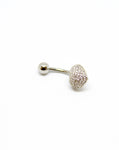 Piercing Nombril en Acier chirurgical Couleur Silver avec strass en bouquet PN-015