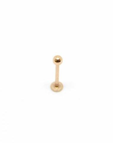 Piercing Oreille en Acier chirurgical Couleur Rose Gold forme de boule PO-112