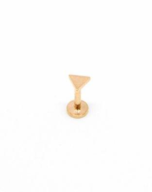 Piercing Oreille en Acier chirurgical Couleur Rose Gold forme triangle PO-115