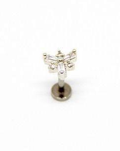 Piercing Oreille en Acier chirurgical papillon Couleur Silver PO-154