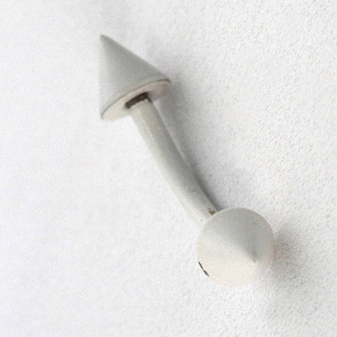 Piercing Oreille en Acier à double tête double pic spike drazik surf surfer Couleur Blanc PO-322